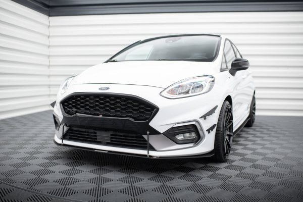 Ford Fiesta Mk8 ST / ST-line - Lâmina frontal RACING V.2 | FO-FI-8-STLINE-CNC-FD2A | Produto Maxton Design distribuído por Unicartuning.