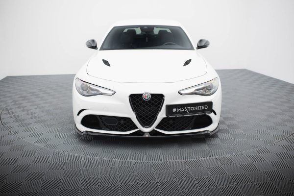Alfa Romeo Giulia Quadrifoglio - Lâmina frontal | AL-GI-1-QV-FD1G | Produto Maxton Design distribuído por Unicartuning.