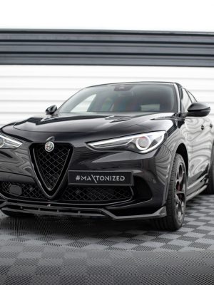 Alfa Romeo Stelvio Quadrifoglio Mk1 - Lâmina frontal | AL-ST-1-QV-FD1G+FD1RG | Produto Maxton Design distribuído por Unicartuning.