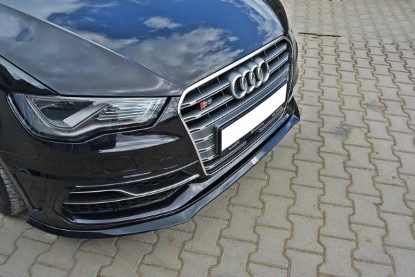Audi S3 / A3 S-Line 8V Hatchback / Sportback - Lâmina frontal | AU-S3-3-FD2G | Produto Maxton Design distribuído por Unicartuning.