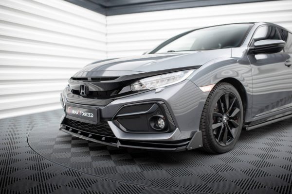 Honda Civic Sport Mk 10 (facelift) - Lâmina frontal + Splitters | HO-CI-10-SPORT-FD1G+FSF1B | Produto Maxton Design distribuído por Unicartuning.