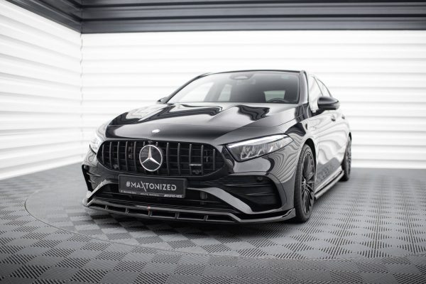 Mercedes-AMG A35 Hatchback W177 - Lâmina frontal | ME-A-177F-35-FD1G+FD1RG | Produto Maxton Design distribuído por Unicartuning.