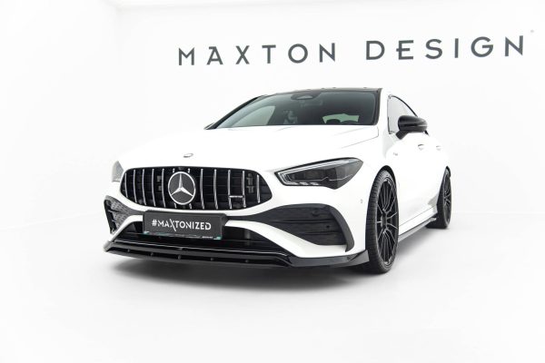 Mercedes-AMG CLA 35 / 45 Coupé / Shooting Brake C118 (facelift) / X118 (facelift) - Lâmina frontal | ME-CLA-118F-35-FD1G+FD1RG | Produto Maxton Design distribuído por Unicartuning.