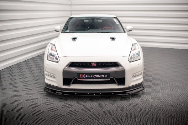 Nissan GTR R35 (facelift) - Lâmina frontal | NI-GTR-4F2-FD1G | Produto Maxton Design distribuído por Unicartuning.