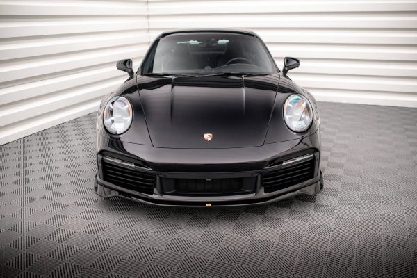 Porsche 911 Turbo S 992 - Lâmina frontal | PO-911-992-TURBO-S-FD1G | Produto Maxton Design distribuído por Unicartuning.