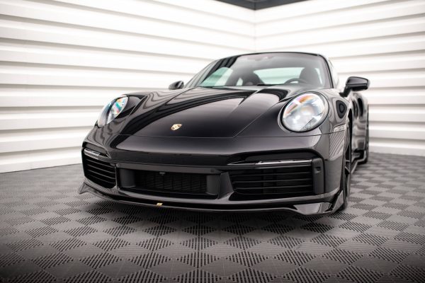 Porsche 911 Turbo S 992 - Lâmina frontal | PO-911-992-TURBO-S-FD1G | Produto Maxton Design distribuído por Unicartuning.