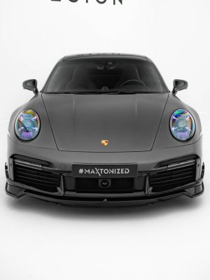Porsche 911 Turbo S Sport Package 992 - Lâmina frontal | PO-911-992-TURBO-S-SPORT-FD1G | Produto Maxton Design distribuído por Unicartuning.