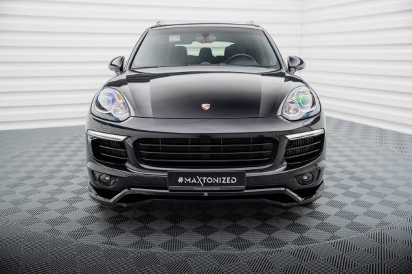 Porsche Cayenne Mk2 (facelift) - Lâmina frontal | PO-CAY-2F-FD1G+FD1RG | Produto Maxton Design distribuído por Unicartuning.