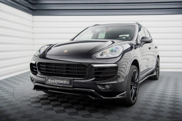Porsche Cayenne Mk2 (facelift) - Lâmina frontal | PO-CAY-2F-FD1G+FD1RG | Produto Maxton Design distribuído por Unicartuning.