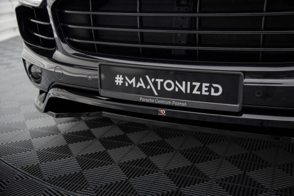 Porsche Cayenne Mk2 (facelift) - Lâmina frontal | PO-CAY-2F-FD1G+FD1RG | Produto Maxton Design distribuído por Unicartuning.