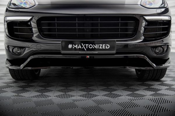 Porsche Cayenne Mk2 (facelift) - Lâmina frontal | PO-CAY-2F-FD1G+FD1RG | Produto Maxton Design distribuído por Unicartuning.