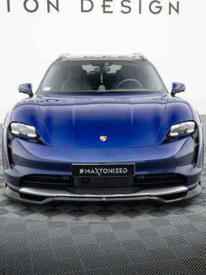 Porsche Taycan Cross Turismo 4s - Lâmina frontal | PO-TAY-1-4S-CT-FD1G | Produto Maxton Design distribuído por Unicartuning.
