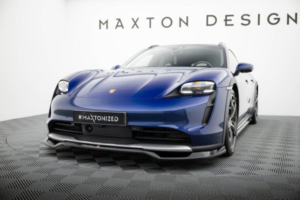 Porsche Taycan Cross Turismo 4s - Lâmina frontal | PO-TAY-1-4S-CT-FD1G | Produto Maxton Design distribuído por Unicartuning.