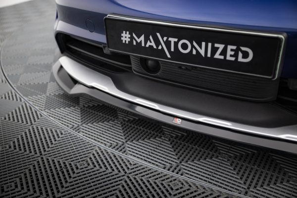 Porsche Taycan Cross Turismo 4s - Lâmina frontal | PO-TAY-1-4S-CT-FD1G | Produto Maxton Design distribuído por Unicartuning.