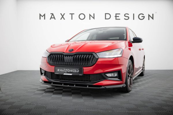 Skoda Fabia Monte Carlo Mk4 - Lâmina frontal | SK-FA-4-FD1G | Produto Maxton Design distribuído por Unicartuning.