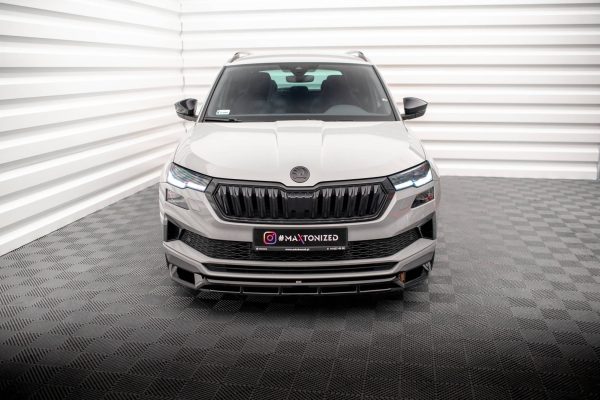 Skoda Karoq Sport line Mk1 (facelift) - Lâmina frontal | SK-KA-1F-SL-FD1G+FD1RG | Produto Maxton Design distribuído por Unicartuning. Skoda Karoq Sport line Mk1 (facelift) - Lâmina frontal | SK-KA-1F-SL-FD1G+FD1RG | Produto Maxton Design distribuído por Unicartuning.