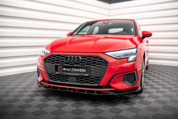 Audi A3 8Y - Lâmina frontal V.1 | AU-A3-8Y-FD1G | Produto Maxton Design distribuído por Unicartuning. Audi A3 8Y - Lâmina frontal V.1 | AU-A3-8Y-FD1G | Produto Maxton Design distribuído por Unicartuning.
