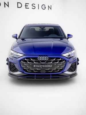 Audi A3 S-Line Sedan / S3 Sedan 8Y (facelift) - Lâmina frontal V.1 | AU-S3-8YF-S-FD1G | Produto Maxton Design distribuído por Unicartuning.