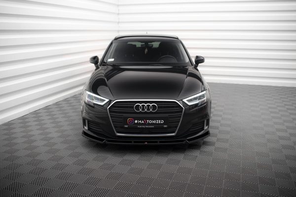 Audi A3 Sportback 8V (facelift) - Lâmina frontal V.1 | AU-A3-3F-SB-FD1G | Produto Maxton Design distribuído por Unicartuning. Audi A3 Sportback 8V (facelift) - Lâmina frontal V.1 | AU-A3-3F-SB-FD1G | Produto Maxton Design distribuído por Unicartuning.