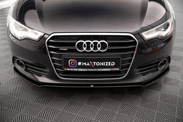 Audi A6 C7 - Lâmina frontal V.1 | AU-A6-C7-FD1G | Produto Maxton Design distribuído por Unicartuning.