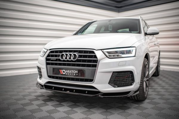 Audi Q3 Sport 8u (facelift) - Lâmina frontal V.1 | AU-Q3-1F-SLINE-FD1G | Produto Maxton Design distribuído por Unicartuning.