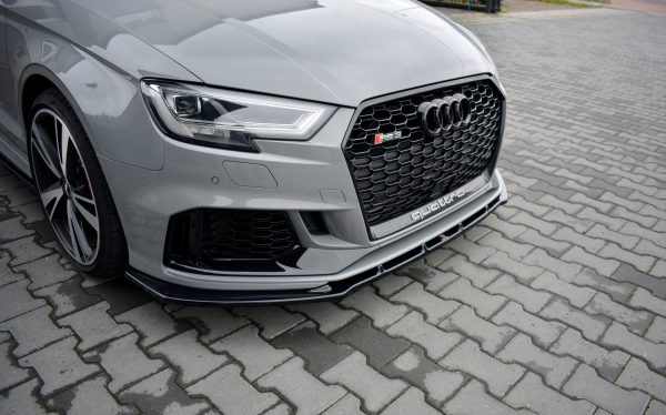 Audi RS3 8V Fl Sedan - Lâmina frontal V.1 | AU-RS3-8VF-S-FD1G | Produto Maxton Design distribuído por Unicartuning. Audi RS3 8V Fl Sedan - Lâmina frontal V.1 | AU-RS3-8VF-S-FD1G | Produto Maxton Design distribuído por Unicartuning.