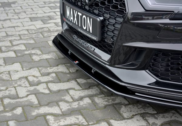 Audi RS3 8V Fl Sportback - Lâmina frontal V.1 | AU-RS3-8VF-FD1G | Produto Maxton Design distribuído por Unicartuning. Audi RS3 8V Fl Sportback - Lâmina frontal V.1 | AU-RS3-8VF-FD1G | Produto Maxton Design distribuído por Unicartuning.