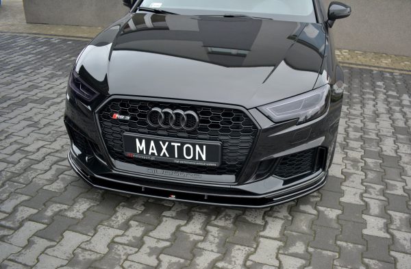 Audi RS3 8V Fl Sportback - Lâmina frontal V.1 | AU-RS3-8VF-FD1G | Produto Maxton Design distribuído por Unicartuning. Audi RS3 8V Fl Sportback - Lâmina frontal V.1 | AU-RS3-8VF-FD1G | Produto Maxton Design distribuído por Unicartuning.