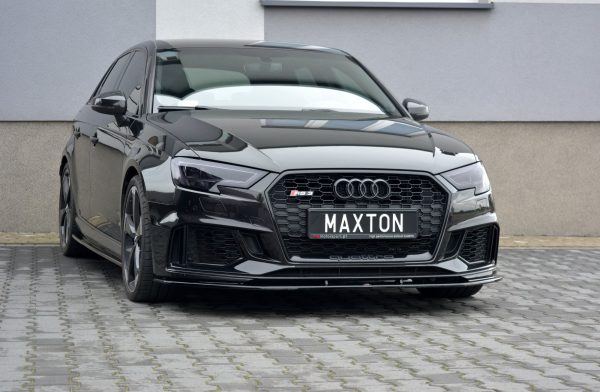 Audi RS3 8V Fl Sportback - Lâmina frontal V.1 | AU-RS3-8VF-FD1G | Produto Maxton Design distribuído por Unicartuning. Audi RS3 8V Fl Sportback - Lâmina frontal V.1 | AU-RS3-8VF-FD1G | Produto Maxton Design distribuído por Unicartuning.