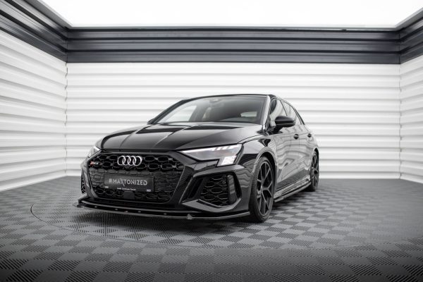 Audi RS3 Sportback 8Y - Lâmina frontal V.1 | AU-RS3-8Y-S-FD1G | Produto Maxton Design distribuído por Unicartuning. Audi RS3 Sportback 8Y - Lâmina frontal V.1 | AU-RS3-8Y-S-FD1G | Produto Maxton Design distribuído por Unicartuning.