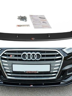 Audi S3 / A3 S-Line Hatchback / Sportback 8V (facelift) - Lâmina frontal V.1 | AU-S3-3F-FD1G | Produto Maxton Design distribuído por Unicartuning. Audi S3 / A3 S-Line Hatchback / Sportback 8V (facelift) - Lâmina frontal V.1 | AU-S3-3F-FD1G | Produto Maxton Design distribuído por Unicartuning.