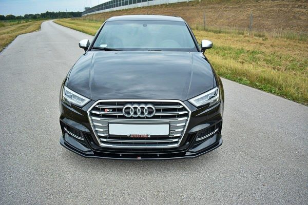 Audi S3 / A3 S-Line Hatchback / Sportback 8V (facelift) - Lâmina frontal V.1 | AU-S3-3F-FD1G | Produto Maxton Design distribuído por Unicartuning. Audi S3 / A3 S-Line Hatchback / Sportback 8V (facelift) - Lâmina frontal V.1 | AU-S3-3F-FD1G | Produto Maxton Design distribuído por Unicartuning.