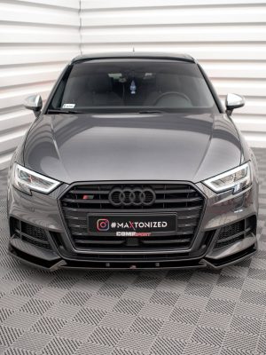 Audi S3 / A3 S-Line Sportback 8V (facelift) - Lâmina frontal V.1 | AU-S3-3F-SB-FD1G | Produto Maxton Design distribuído por Unicartuning. Audi S3 / A3 S-Line Sportback 8V (facelift) - Lâmina frontal V.1 | AU-S3-3F-SB-FD1G | Produto Maxton Design distribuído por Unicartuning.