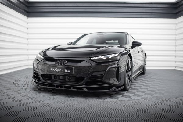 Audi E-tron GT / RS GT Mk1 - Lâmina frontal V.1 | AU-ETRON-1-RS-FD1G | Produto Maxton Design distribuído por Unicartuning. Audi E-tron GT / RS GT Mk1 - Lâmina frontal V.1 | AU-ETRON-1-RS-FD1G | Produto Maxton Design distribuído por Unicartuning.