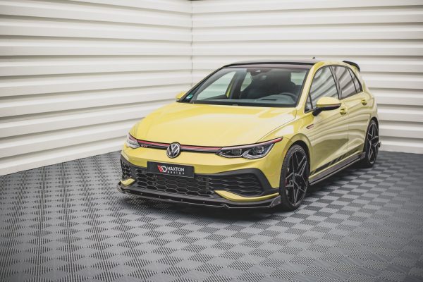 Volkswagen Golf GTI ClubSport Mk8 - Lâmina frontal V.1 + Splitters | VW-GO-8-GTI-CS-FD1G+FSF | Produto Maxton Design distribuído por Unicartuning. Volkswagen Golf GTI ClubSport Mk8 - Lâmina frontal V.1 + Splitters | VW-GO-8-GTI-CS-FD1G+FSF | Produto Maxton Design distribuído por Unicartuning.