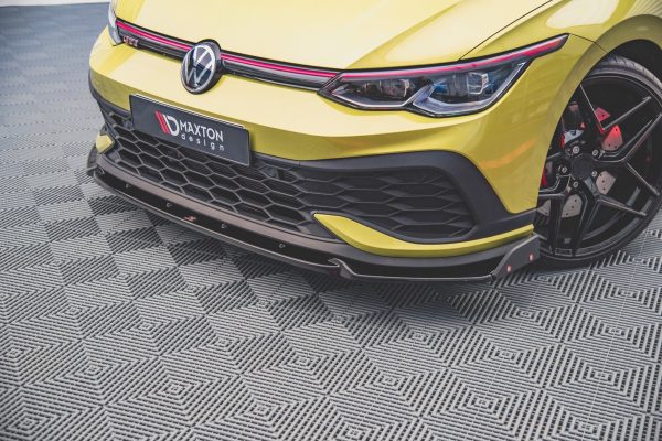 Volkswagen Golf GTI ClubSport Mk8 - Lâmina frontal V.1 + Splitters | VW-GO-8-GTI-CS-FD1G+FSF | Produto Maxton Design distribuído por Unicartuning. Volkswagen Golf GTI ClubSport Mk8 - Lâmina frontal V.1 + Splitters | VW-GO-8-GTI-CS-FD1G+FSF | Produto Maxton Design distribuído por Unicartuning.