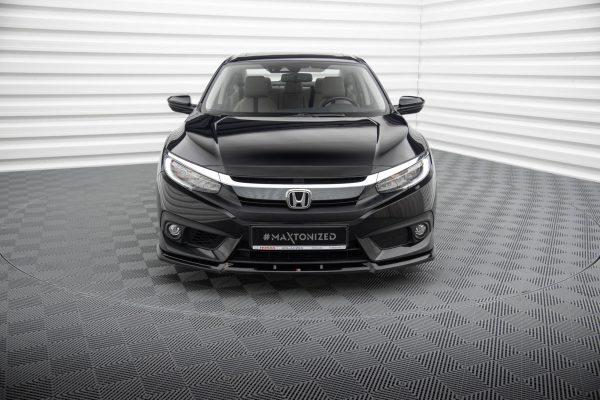 Honda Civic Sedan Mk10 - Lâmina frontal V.1 | HO-CI-10-FD1G | Produto Maxton Design distribuído por Unicartuning.