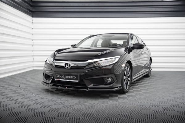 Honda Civic Sedan Mk10 - Lâmina frontal V.1 | HO-CI-10-FD1G | Produto Maxton Design distribuído por Unicartuning.