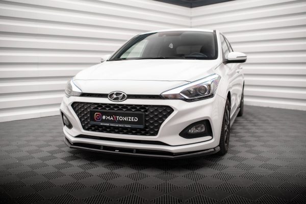 Hyundai I20 Mk2 (facelift) - Lâmina frontal V.1 | HY-I20-2F-FD1G | Produto Maxton Design distribuído por Unicartuning.