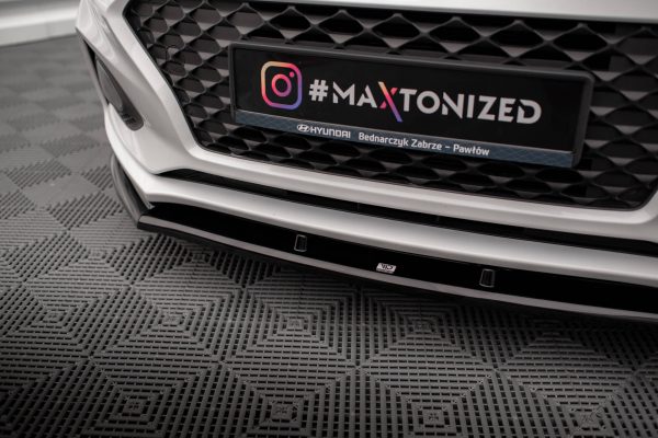 Hyundai I20 Mk2 (facelift) - Lâmina frontal V.1 | HY-I20-2F-FD1G | Produto Maxton Design distribuído por Unicartuning.