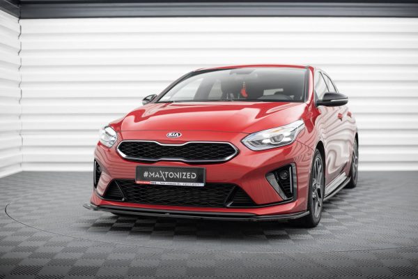 Kia Ceed GT / GT-line Mk3 / Proceed Mk1 - Lâmina frontal V.1 | KI-CE-3-PRO-GT-FD1G | Produto Maxton Design distribuído por Unicartuning.