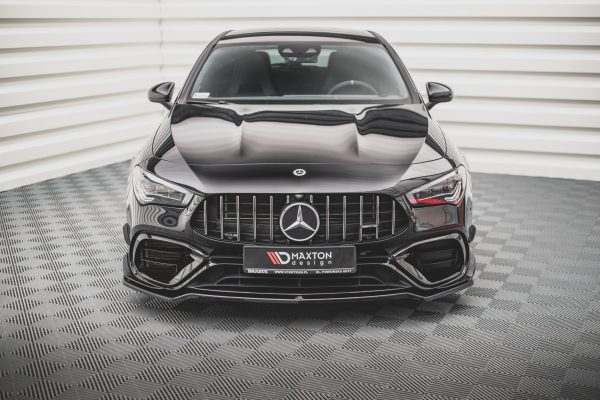 Mercedes-AMG CLA 45 Aero C118 - Lâmina frontal V.1 | ME-CLA-118-45AMG-FD1G | Produto Maxton Design distribuído por Unicartuning. Mercedes-AMG CLA 45 Aero C118 - Lâmina frontal V.1 | ME-CLA-118-45AMG-FD1G | Produto Maxton Design distribuído por Unicartuning.