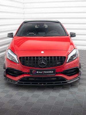 Mercedes-Benz A45 Aero W176 (facelift) - Lâmina frontal V.1 | ME-A-176F-AMG-AERO-FD1G | Produto Maxton Design distribuído por Unicartuning.