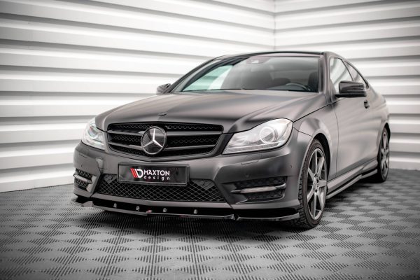 Mercedes-Benz C Coupé / Sedan / Estate AMG-line C204 / W204 (facelift) / S204 (facelift) - Lâmina frontal V.1 | ME-C-204F-AMGLINE-C-FD1G | Produto Maxton Design distribuído por Unicartuning.