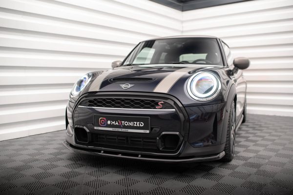 Mini Cooper S F56 (facelift) - Lâmina frontal V.1 | MC-S-3F-56-JCW-FD1G | Produto Maxton Design distribuído por Unicartuning.