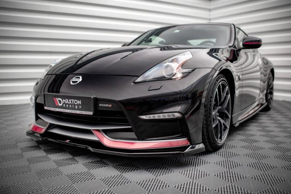 Nissan 370z Nismo (facelift) - Lâmina frontal V.1 | NI-370Z-NISMO-FD1G | Produto Maxton Design distribuído por Unicartuning.