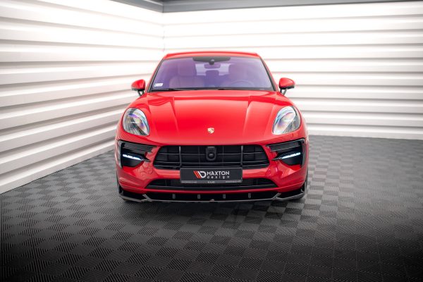 Porsche Macan GTS / Sport Design Mk1 (facelift) - Lâmina frontal V.1 | PO-MA-1F-FD1G | Produto Maxton Design distribuído por Unicartuning.