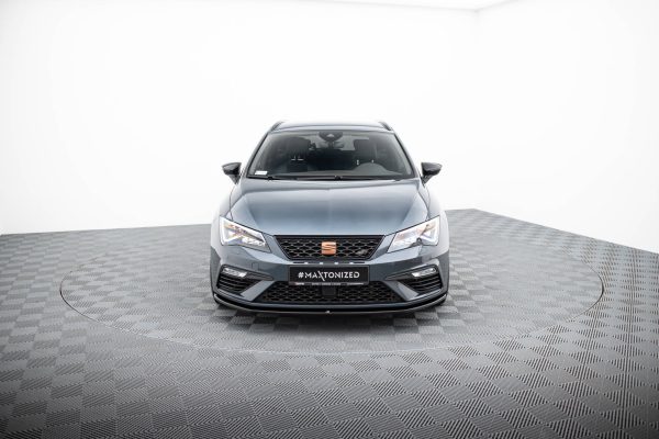 Seat Leon Cupra / FR Mk3 Fl - Lâmina frontal V.1 | SE-LE-3F-CU-FD1G | Produto Maxton Design distribuído por Unicartuning.