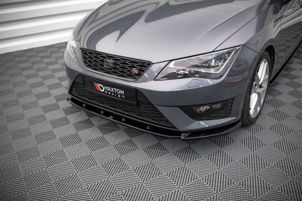 Seat Leon FR / Cupra Mk3 - Lâmina frontal V.1 | SE-LE-3-FR-ST-FD1G | Produto Maxton Design distribuído por Unicartuning. Seat Leon FR / Cupra Mk3 - Lâmina frontal V.1 | SE-LE-3-FR-ST-FD1G | Produto Maxton Design distribuído por Unicartuning.
