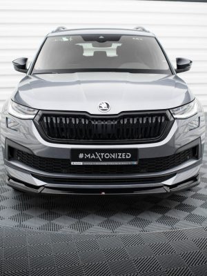 Skoda Kodiaq Sport line Mk1 (facelift) - Lâmina frontal V.1 | SK-KO-1F-SL-FD1G | Produto Maxton Design distribuído por Unicartuning.